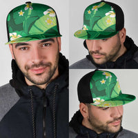 Green Banana Leaf Hawaii Mesh Trucker Cap Lau Maia Plumeria Tropical Summer Vibes