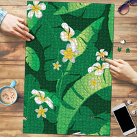 Green Banana Leaf Hawaii Puzzle Lau Maia Plumeria Tropical Summer Vibes