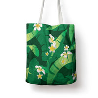 Green Banana Leaf Hawaii Tote Bag Lau Maia Plumeria Tropical Summer Vibes