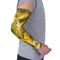 Yellow Banana Leaf Hawaii Arm Sleeves Lau Maia Plumeria Tropical Summer Vibes
