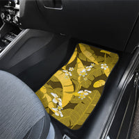 Yellow Banana Leaf Hawaii Car Mats Lau Maia Plumeria Tropical Summer Vibes