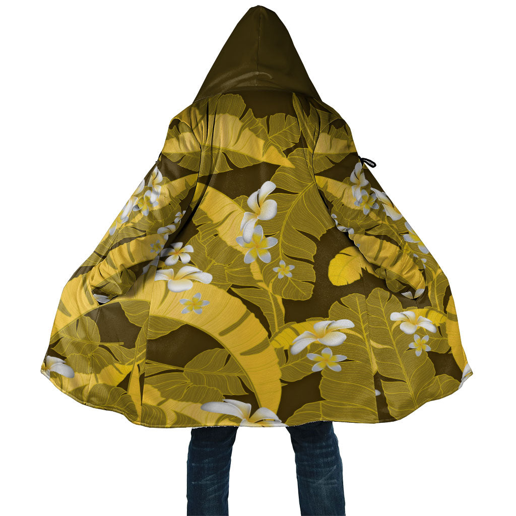 Yellow Banana Leaf Hawaii Cloak Lau Maia Plumeria Tropical Summer Vibes
