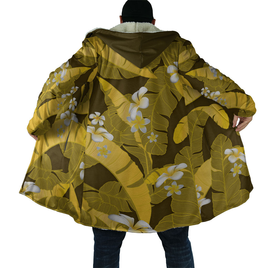 Yellow Banana Leaf Hawaii Cloak Lau Maia Plumeria Tropical Summer Vibes