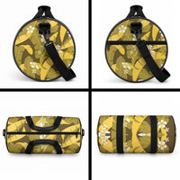Yellow Banana Leaf Hawaii Duffle Bag Lau Maia Plumeria Tropical Summer Vibes