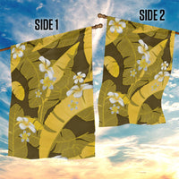 Yellow Banana Leaf Hawaii Garden Flag Lau Maia Plumeria Tropical Summer Vibes