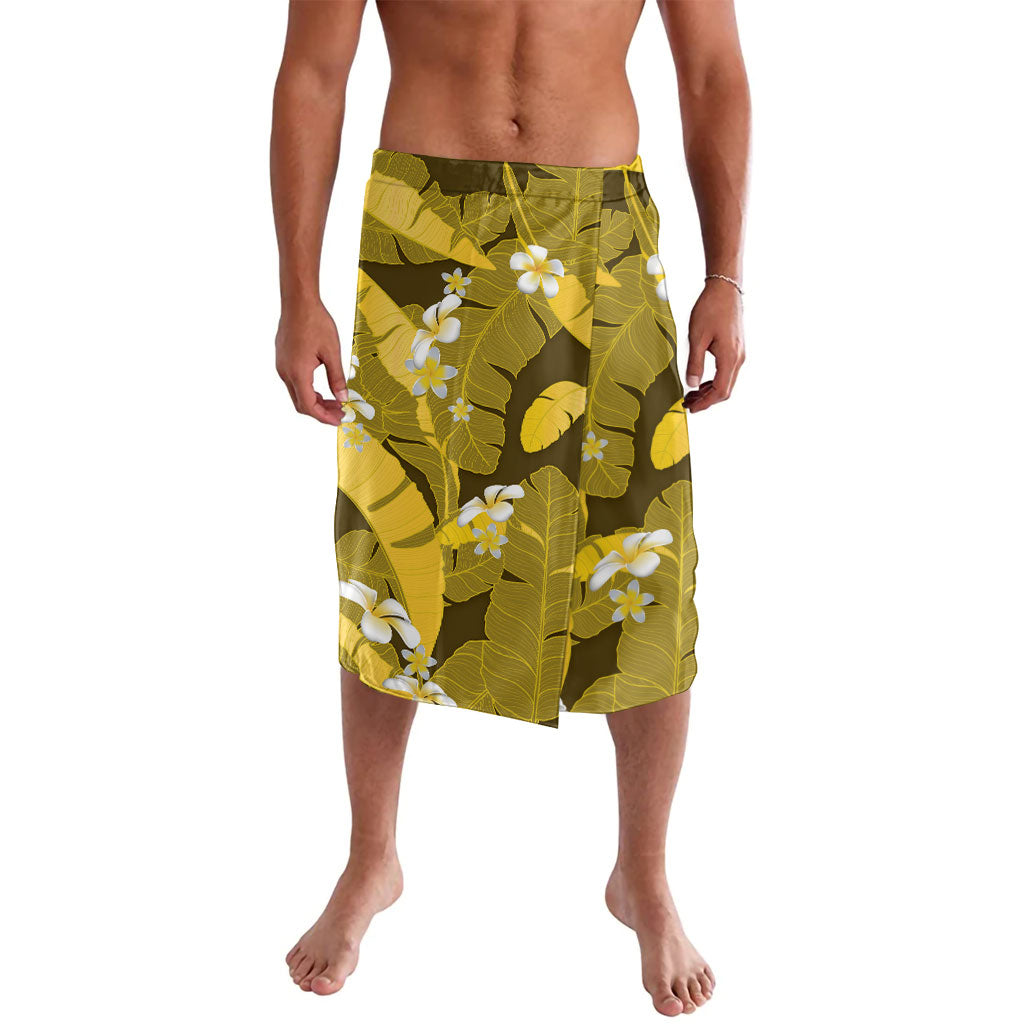 Yellow Banana Leaf Hawaii Lavalava Lau Maia Plumeria Tropical Summer Vibes LT14 Yellow - Polynesian Pride