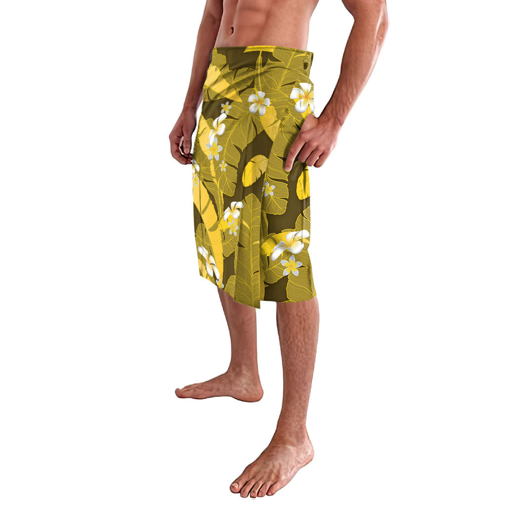 Yellow Banana Leaf Hawaii Lavalava Lau Maia Plumeria Tropical Summer Vibes