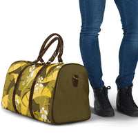 Yellow Banana Leaf Hawaii Travel Bag Lau Maia Plumeria Tropical Summer Vibes