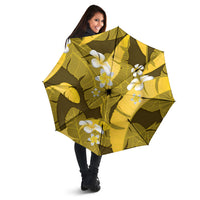 Yellow Banana Leaf Hawaii Umbrella Lau Maia Plumeria Tropical Summer Vibes