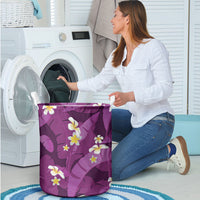 Purple Banana Leaf Hawaii Laundry Basket Lau Maia Plumeria Tropical Summer Vibes