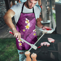 Purple Banana Leaf Hawaii Apron Lau Maia Plumeria Tropical Summer Vibes