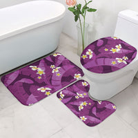 Purple Banana Leaf Hawaii Bathroom Set Lau Maia Plumeria Tropical Summer Vibes