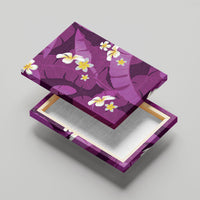 Purple Banana Leaf Hawaii Canvas Wall Art Lau Maia Plumeria Tropical Summer Vibes