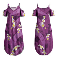 Purple Banana Leaf Hawaii Couples Matching Summer Maxi Dress and Hawaiian Shirt Lau Maia Plumeria Tropical Summer Vibes