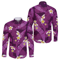 Purple Banana Leaf Hawaii Family Matching Tank Maxi Dress and Hawaiian Shirt Lau Maia Plumeria Tropical Summer Vibes