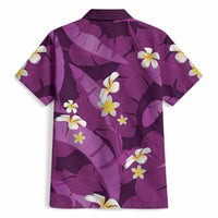 Purple Banana Leaf Hawaii Hawaiian Shirt Lau Maia Plumeria Tropical Summer Vibes