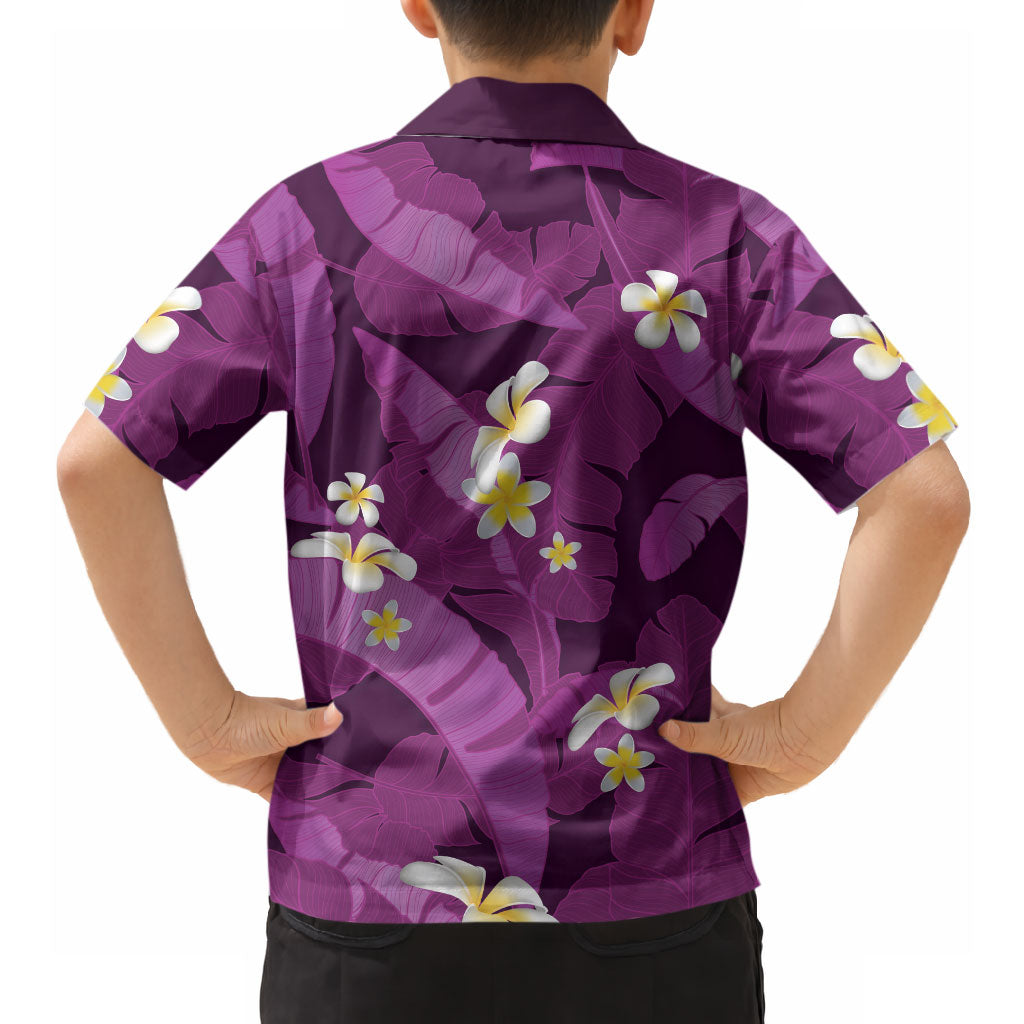 Purple Banana Leaf Hawaii Hawaiian Shirt Lau Maia Plumeria Tropical Summer Vibes