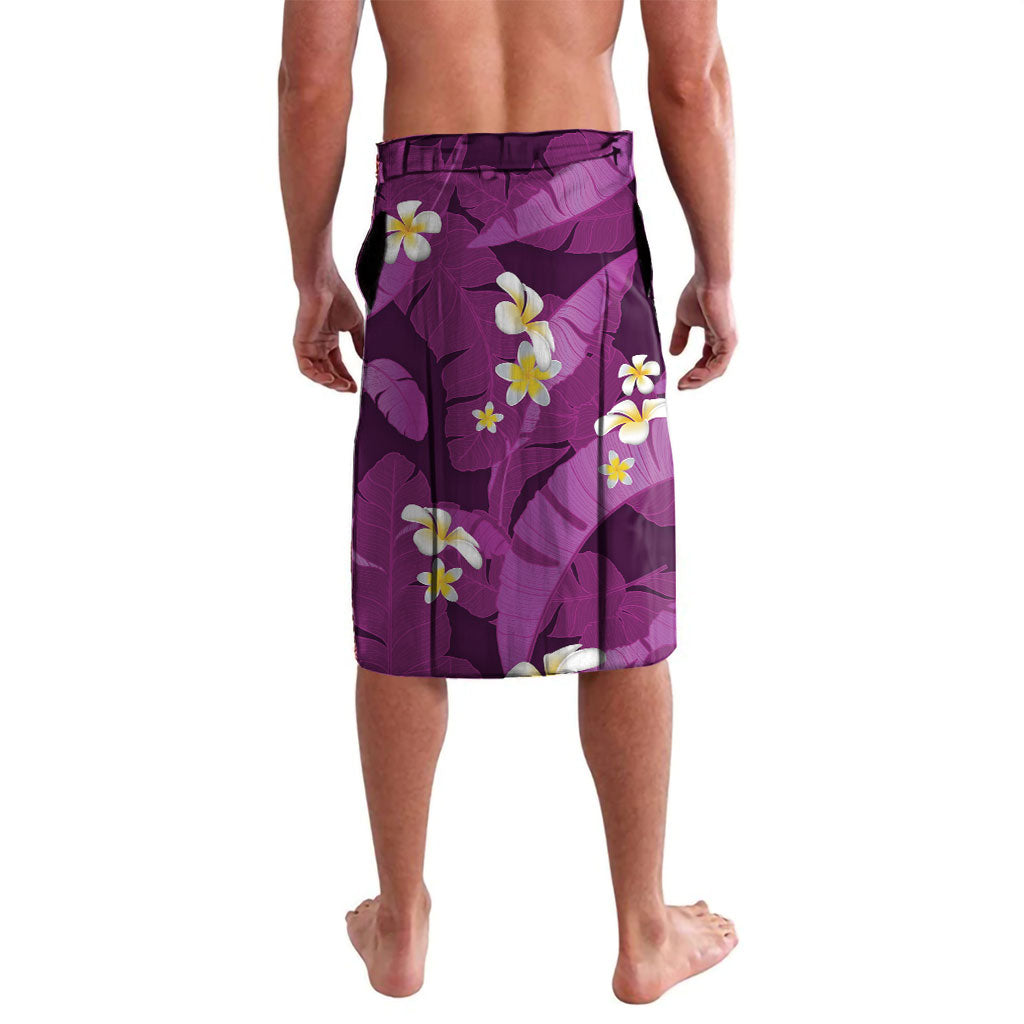 Purple Banana Leaf Hawaii Lavalava Lau Maia Plumeria Tropical Summer Vibes