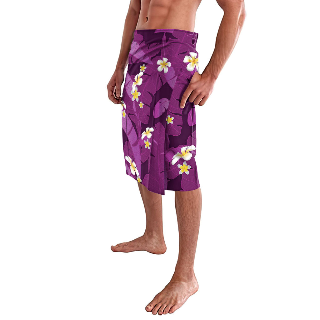 Purple Banana Leaf Hawaii Lavalava Lau Maia Plumeria Tropical Summer Vibes