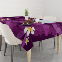 Purple Banana Leaf Hawaii Tablecloth Lau Maia Plumeria Tropical Summer Vibes