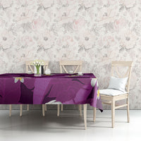 Purple Banana Leaf Hawaii Tablecloth Lau Maia Plumeria Tropical Summer Vibes