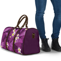 Purple Banana Leaf Hawaii Travel Bag Lau Maia Plumeria Tropical Summer Vibes
