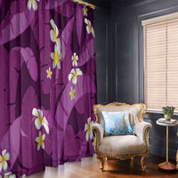 Purple Banana Leaf Hawaii Window Curtain Lau Maia Plumeria Tropical Summer Vibes
