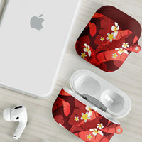 Red Banana Leaf Hawaii AirPods Case Lau Maia Plumeria Tropical Summer Vibes