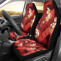 Red Banana Leaf Hawaii Car Seat Cover Lau Maia Plumeria Tropical Summer Vibes