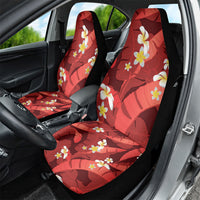 Red Banana Leaf Hawaii Car Seat Cover Lau Maia Plumeria Tropical Summer Vibes