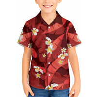 Red Banana Leaf Hawaii Hawaiian Shirt Lau Maia Plumeria Tropical Summer Vibes
