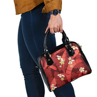 Red Banana Leaf Hawaii Shoulder Handbag Lau Maia Plumeria Tropical Summer Vibes