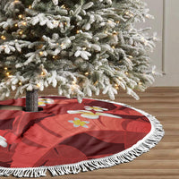 Red Banana Leaf Hawaii Tree Skirt Lau Maia Plumeria Tropical Summer Vibes LT14 - Polynesian Pride