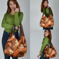 Orange Banana Leaf Hawaii Grocery Bag Lau Maia Plumeria Tropical Summer Vibes