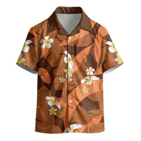 Orange Banana Leaf Hawaii Kid Hawaiian Shirt Lau Maia Plumeria Tropical Summer Vibes