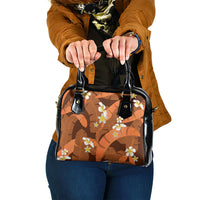 Orange Banana Leaf Hawaii Shoulder Handbag Lau Maia Plumeria Tropical Summer Vibes