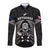 New Zealand Aotearoa Rugby Long Sleeve Button Shirt NZ Tiki With Maori Fern World Cup Black Version LT14 Unisex Black - Polynesian Pride