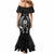 New Zealand Aotearoa Rugby Mermaid Dress NZ Tiki With Maori Fern World Cup Black Version LT14 - Polynesian Pride