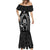 New Zealand Aotearoa Rugby Mermaid Dress NZ Tiki With Maori Fern World Cup Black Version LT14 - Polynesian Pride