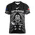 New Zealand Aotearoa Rugby Women V Neck T Shirt NZ Tiki With Maori Fern World Cup Black Version LT14 Female Black - Polynesian Pride
