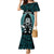 New Zealand Aotearoa Rugby Mermaid Dress NZ Tiki With Maori Fern World Cup Turquoise Version LT14 Women Turquoise - Polynesian Pride