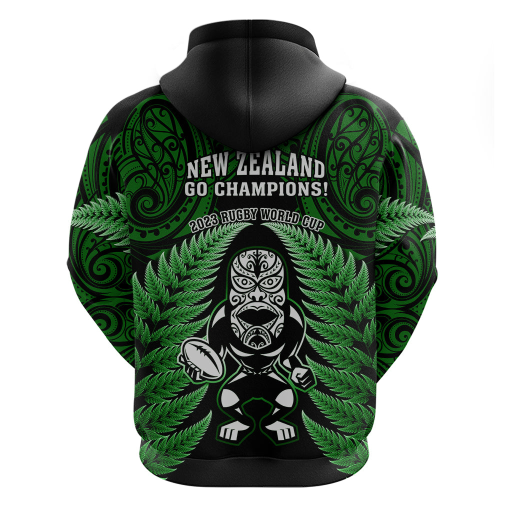 New Zealand Aotearoa Rugby Hoodie NZ Tiki With Maori Fern World Cup Green Version LT14 - Polynesian Pride