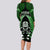 New Zealand Aotearoa Rugby Long Sleeve Bodycon Dress NZ Tiki With Maori Fern World Cup Green Version LT14 - Polynesian Pride