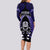 New Zealand Aotearoa Rugby Long Sleeve Bodycon Dress NZ Tiki With Maori Fern World Cup Blue Version LT14 - Polynesian Pride