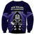 New Zealand Aotearoa Rugby Sweatshirt NZ Tiki With Maori Fern World Cup Blue Version LT14 - Polynesian Pride