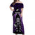 New Zealand Aotearoa Rugby Off Shoulder Maxi Dress NZ Tiki With Maori Fern World Cup Purple Version LT14 Women Purple - Polynesian Pride