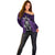 New Zealand Aotearoa Rugby Off Shoulder Sweater NZ Tiki With Maori Fern World Cup Purple Version LT14 - Polynesian Pride