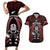 New Zealand Aotearoa Rugby Couples Matching Short Sleeve Bodycon Dress and Hawaiian Shirt NZ Tiki With Maori Fern World Cup Red Version LT14 Red - Polynesian Pride