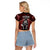 New Zealand Aotearoa Rugby Raglan Cropped T Shirt NZ Tiki With Maori Fern World Cup Red Version LT14 - Polynesian Pride