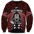 New Zealand Aotearoa Rugby Sweatshirt NZ Tiki With Maori Fern World Cup Red Version LT14 Unisex Red - Polynesian Pride